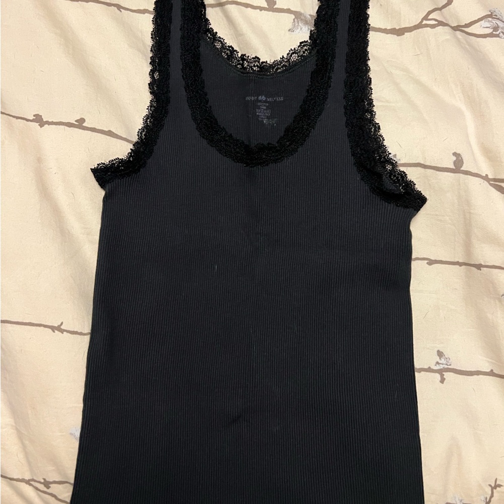 Brandy Melville Black Lace Trim Chemise